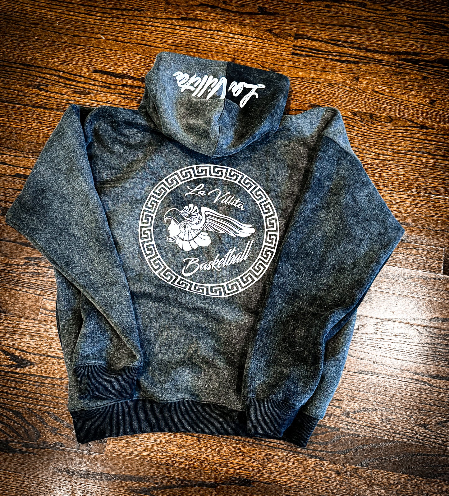 Stone wash gray hoodie