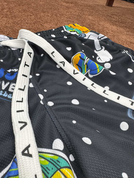 Black Walking Bucket Shorts