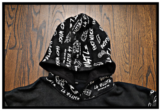 Black Stone Washed Hoodie