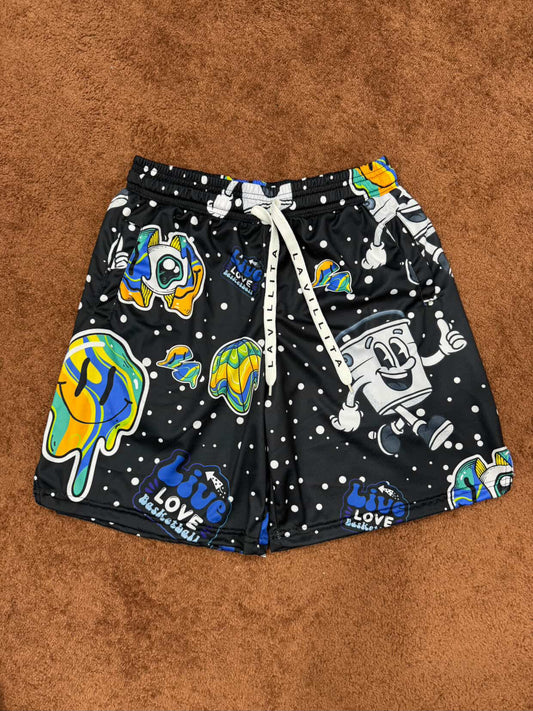 Black Walking Bucket Shorts