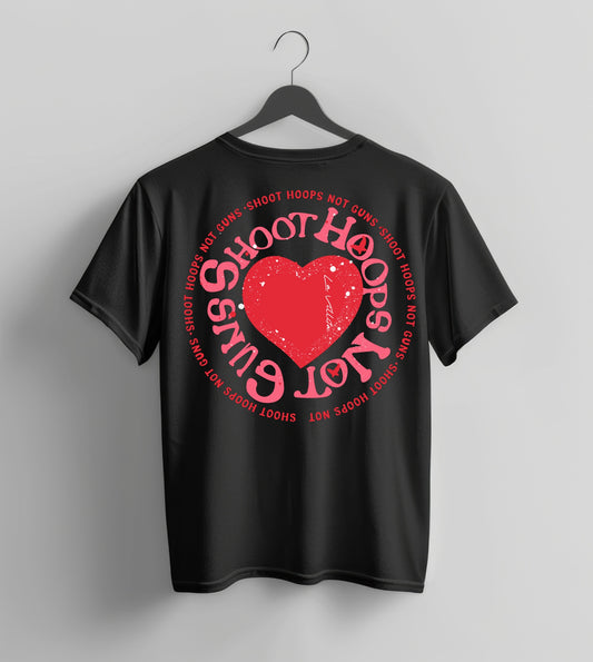 Shoot Hoops Not Guns Oversized Tee – 320 GSM