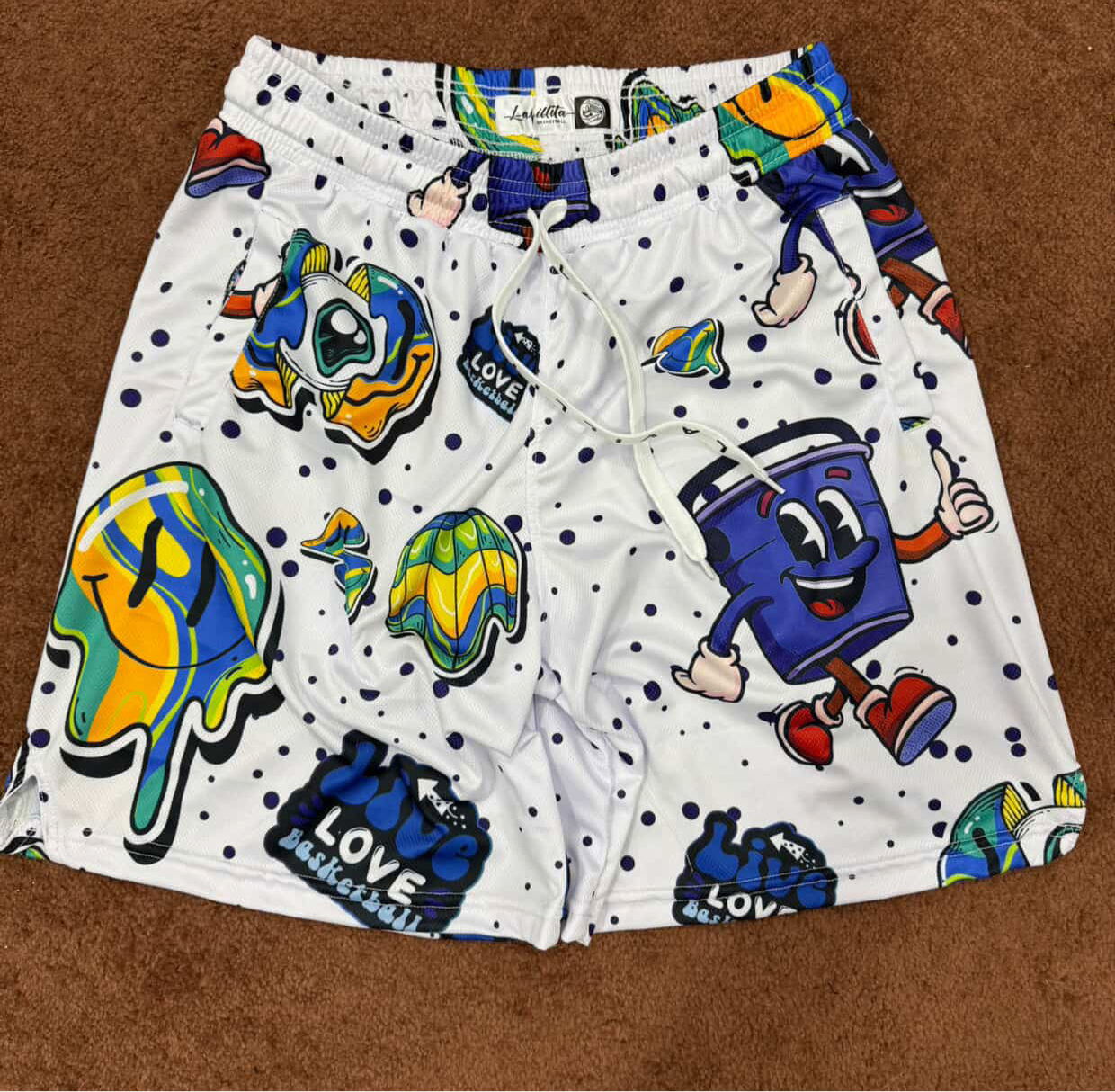 White Walking Bucket Shorts
