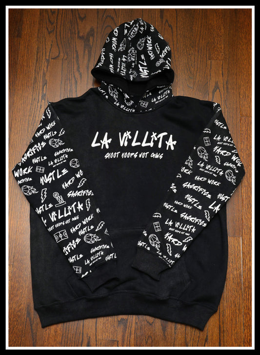 Black Stone Washed Hoodie