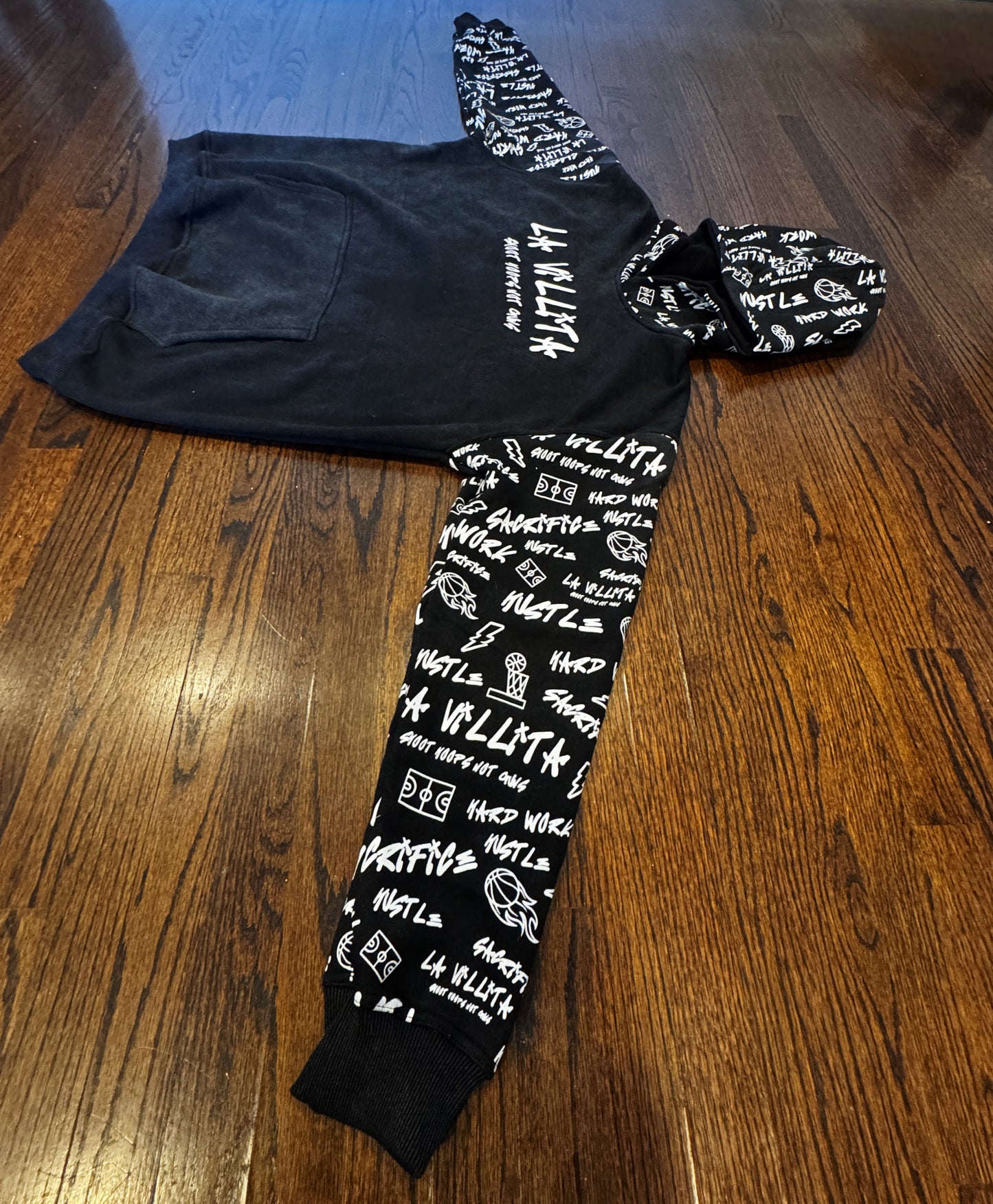 Black Stone Washed Hoodie