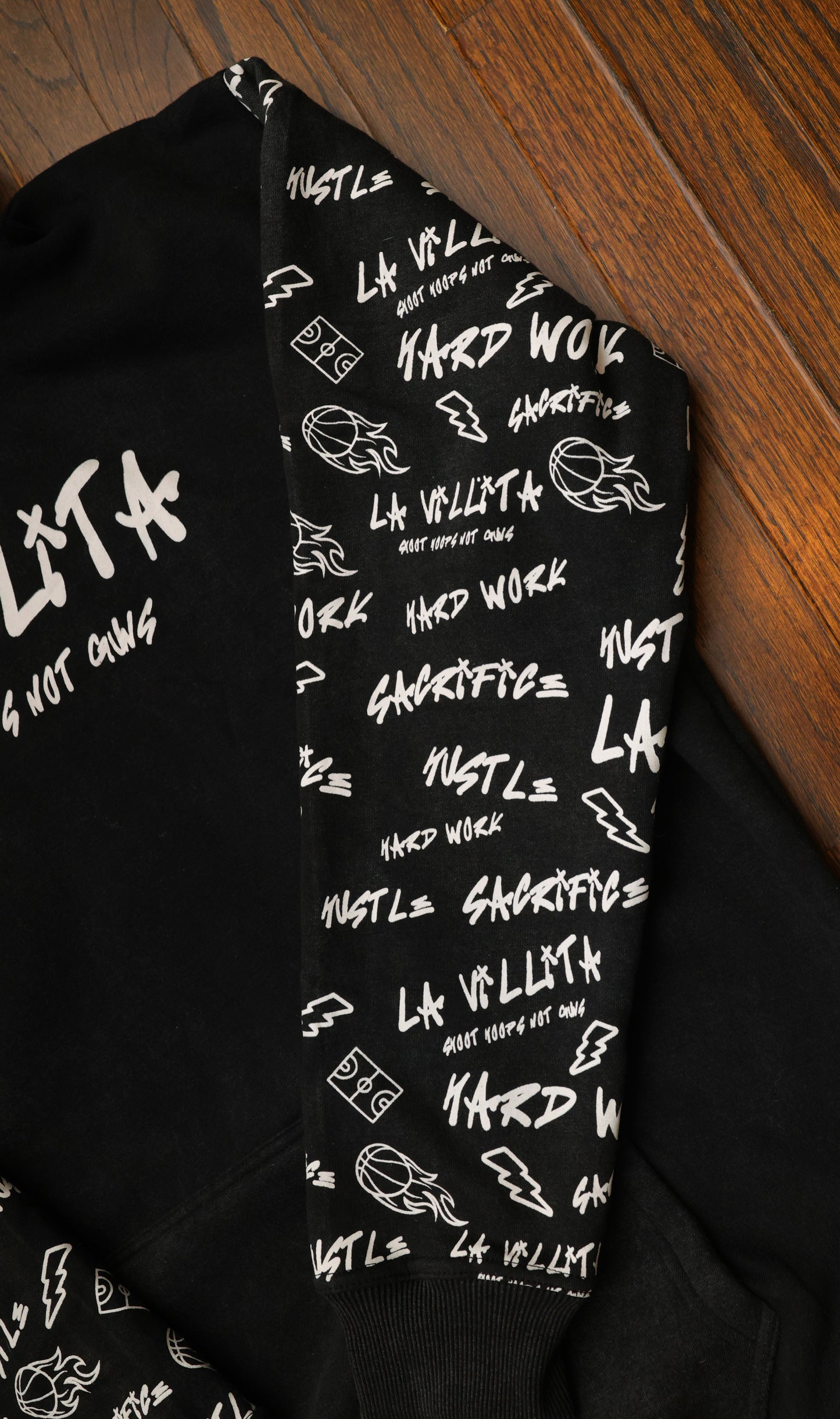 Black Stone Washed Hoodie