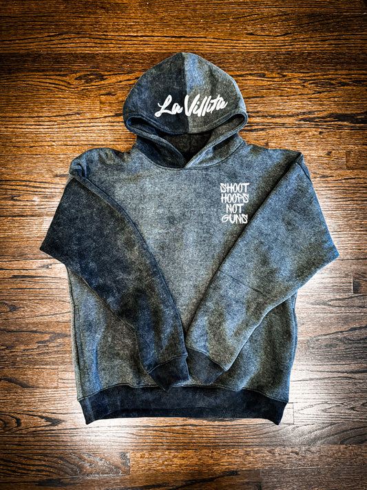 Stone wash gray hoodie