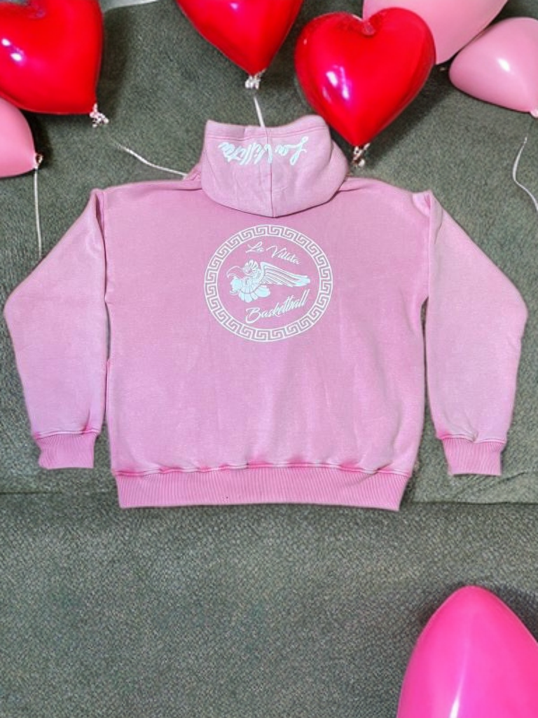 La Villita Basketball Pink Hoodie